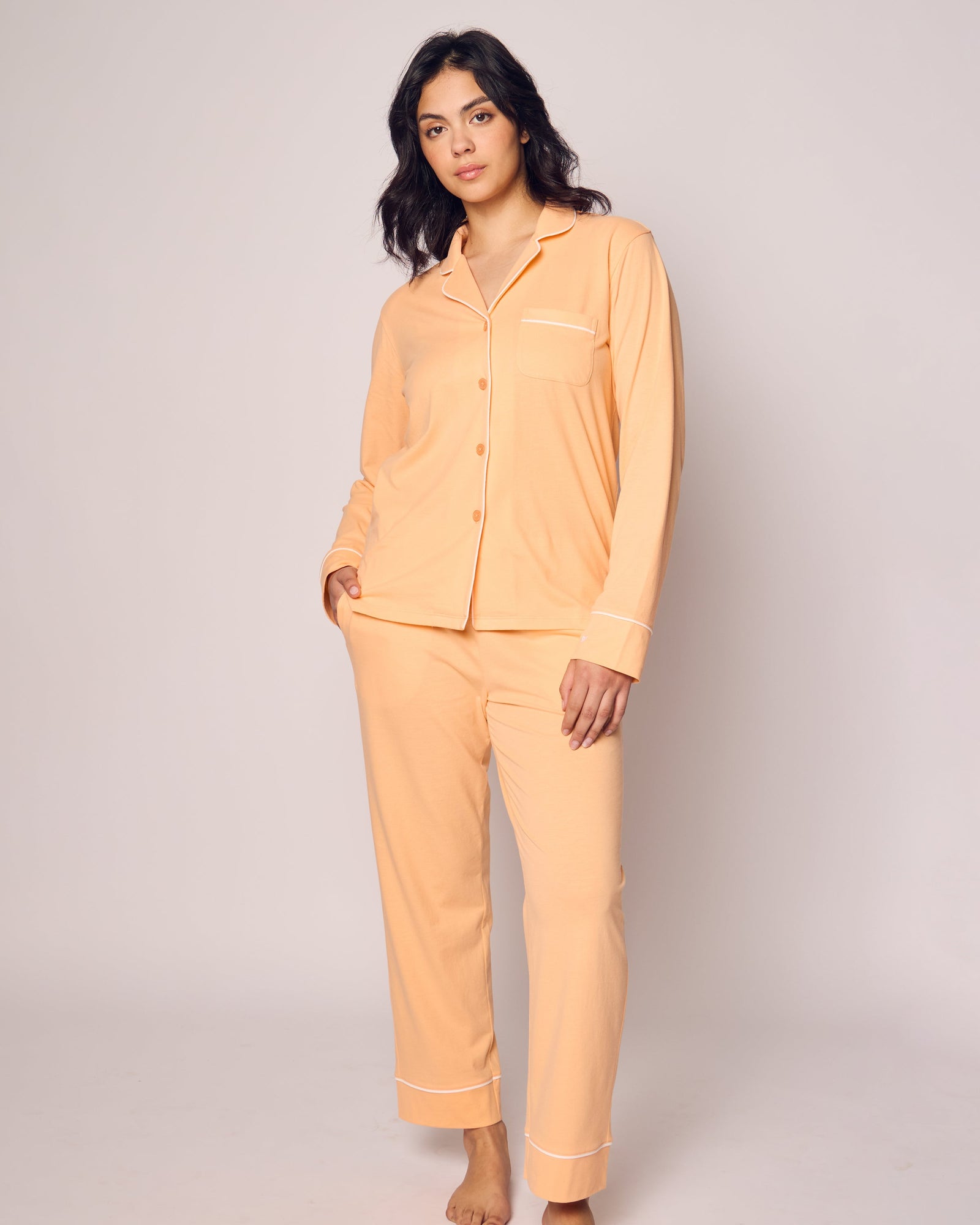 Womens | Pima Pajama Set | Peach Fuzz