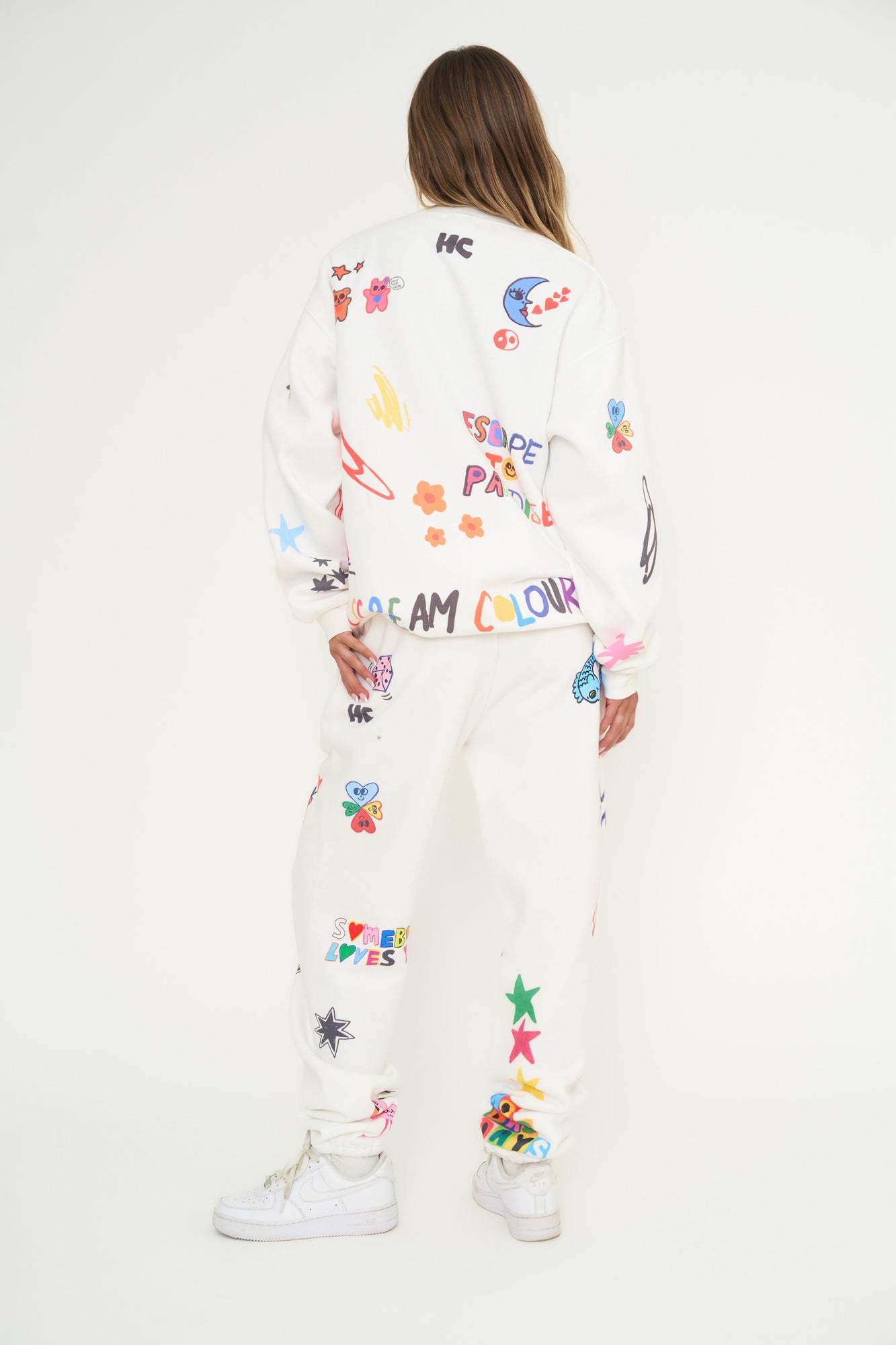 Mayfair x @iscreamcolour Somebody Loves You Sweatpants | White