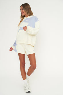 Inhale Exhale Sweatshorts | Pearl x Sky Blue