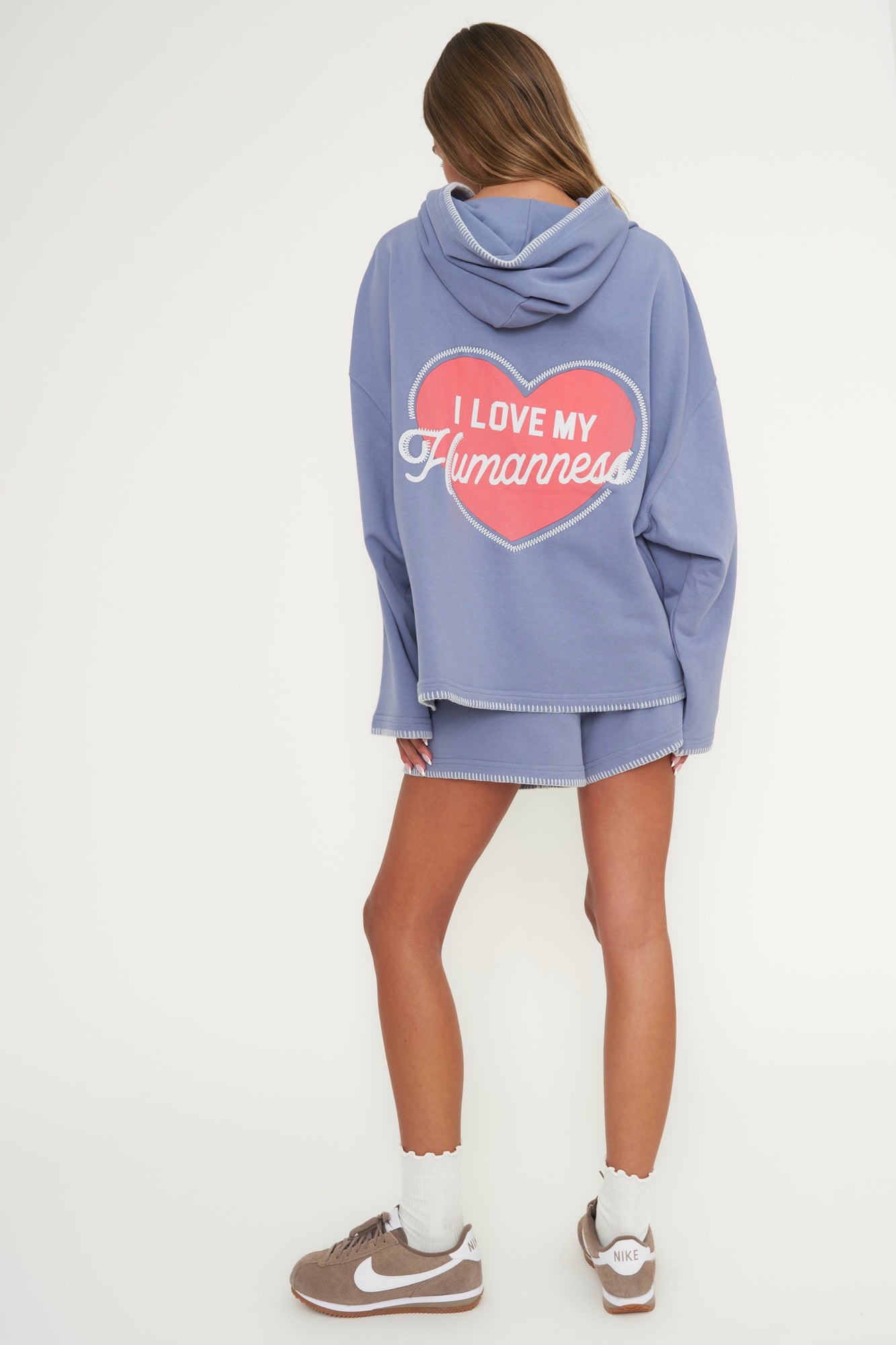 I Love My Humanness Hoodie | Blue