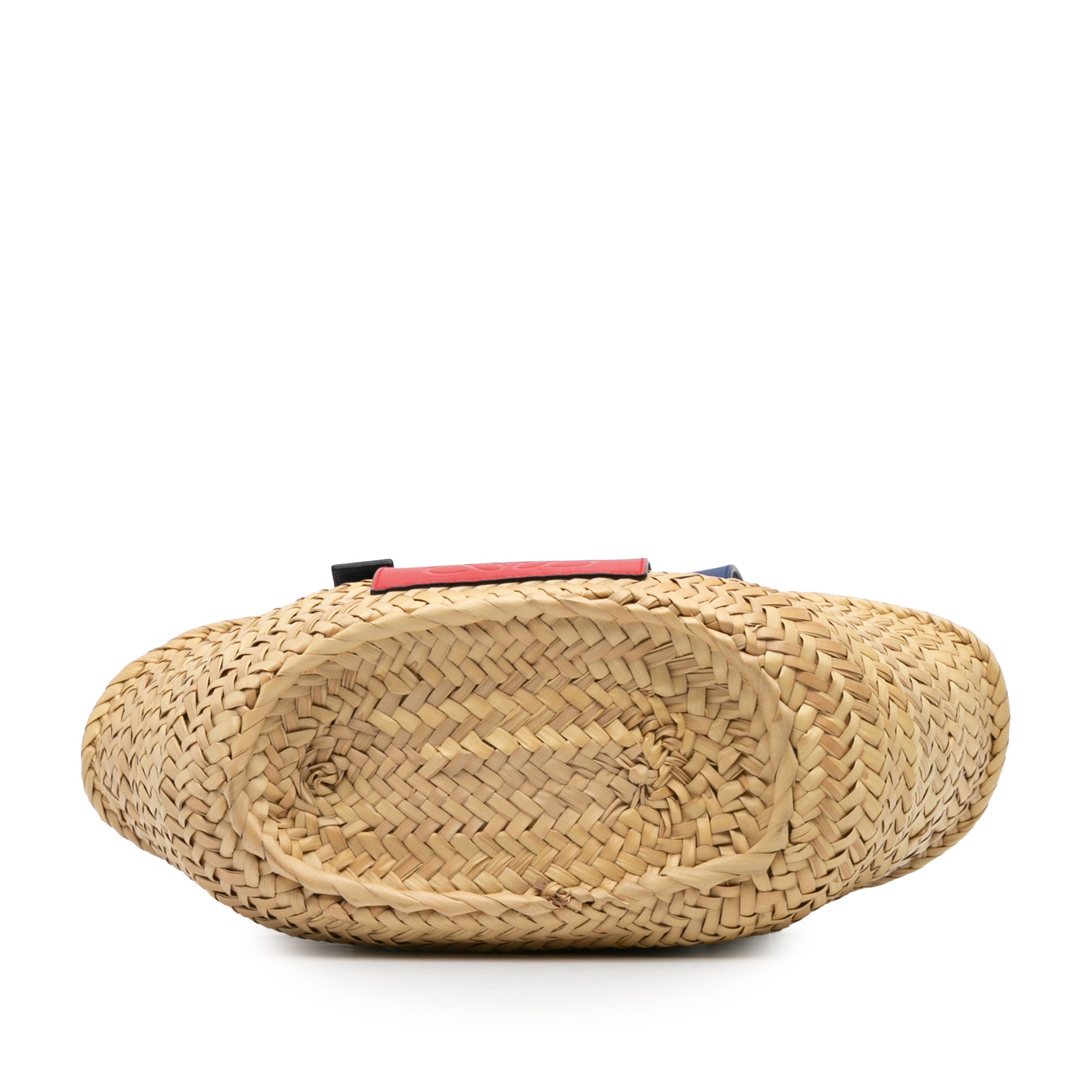 Loewe | Pre-Owned Small Raffia Basket Tote | Brown/Beige