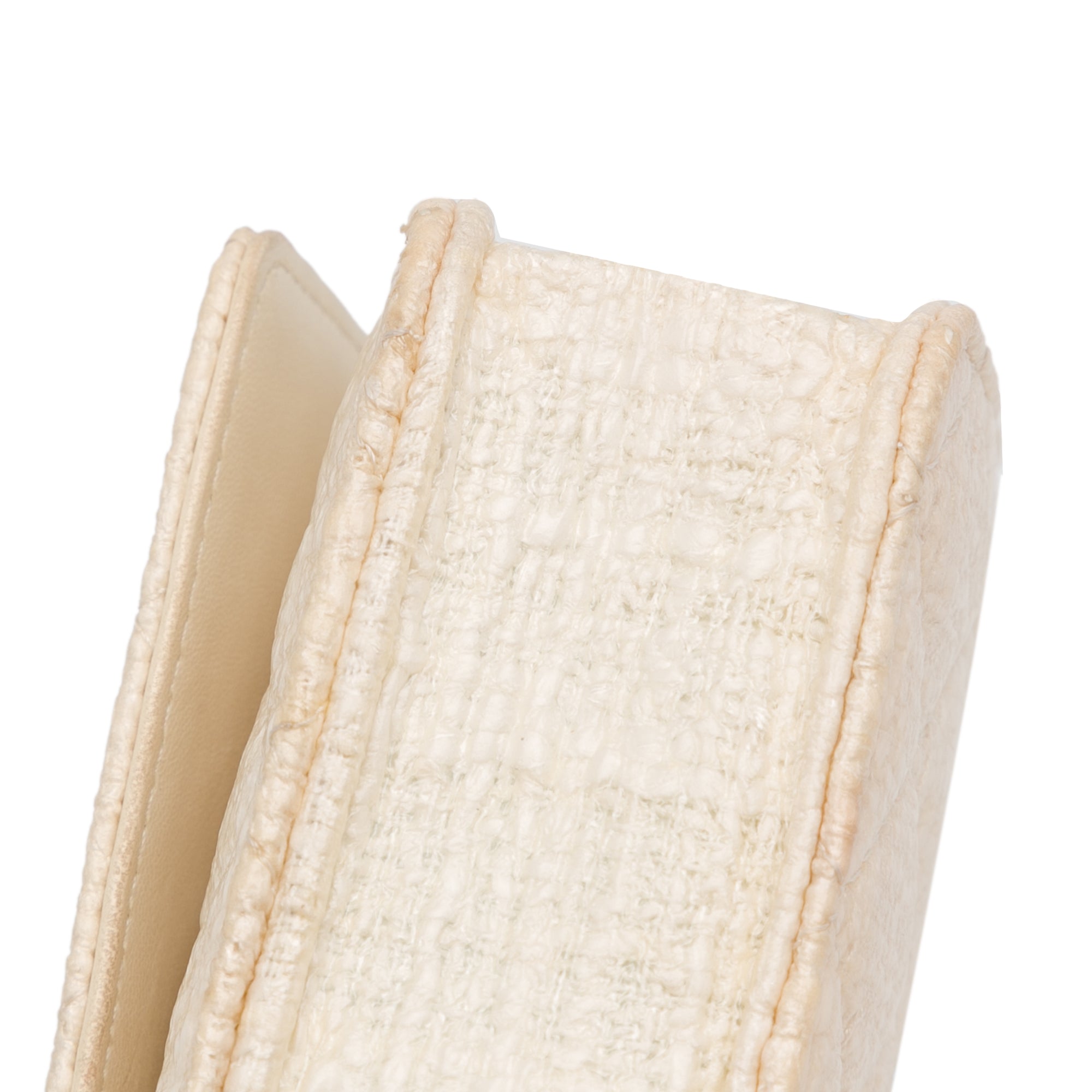 Chanel | Pre-Owned CC Coated Tweed Wallet On Chain - II | Brown/Beige