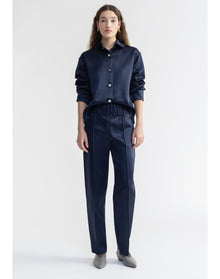 Pace | Heavy Satin Shirt | Dark Navy