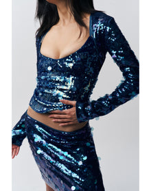 Paillette Bolero | Sapphire