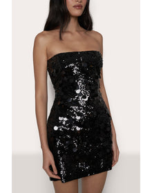 Paillette Tube Dress | Black