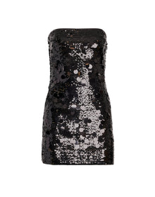 Paillette Tube Dress | Black