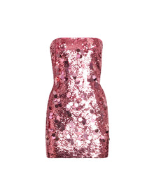 Paillette Tube Dress | Light Pink