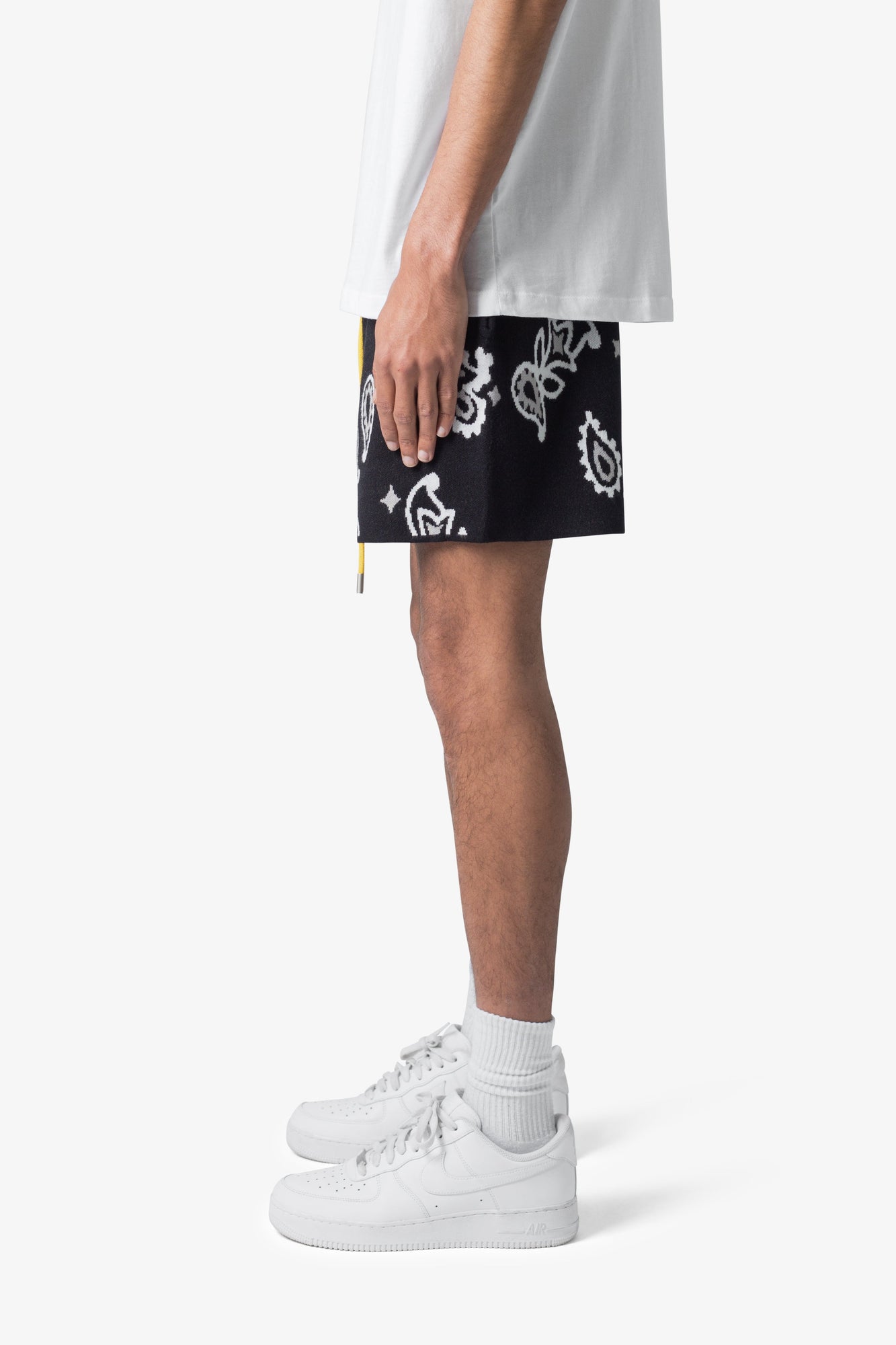 Paisley Knit Shorts | Black