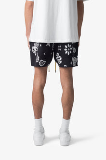 Paisley Knit Shorts | Black