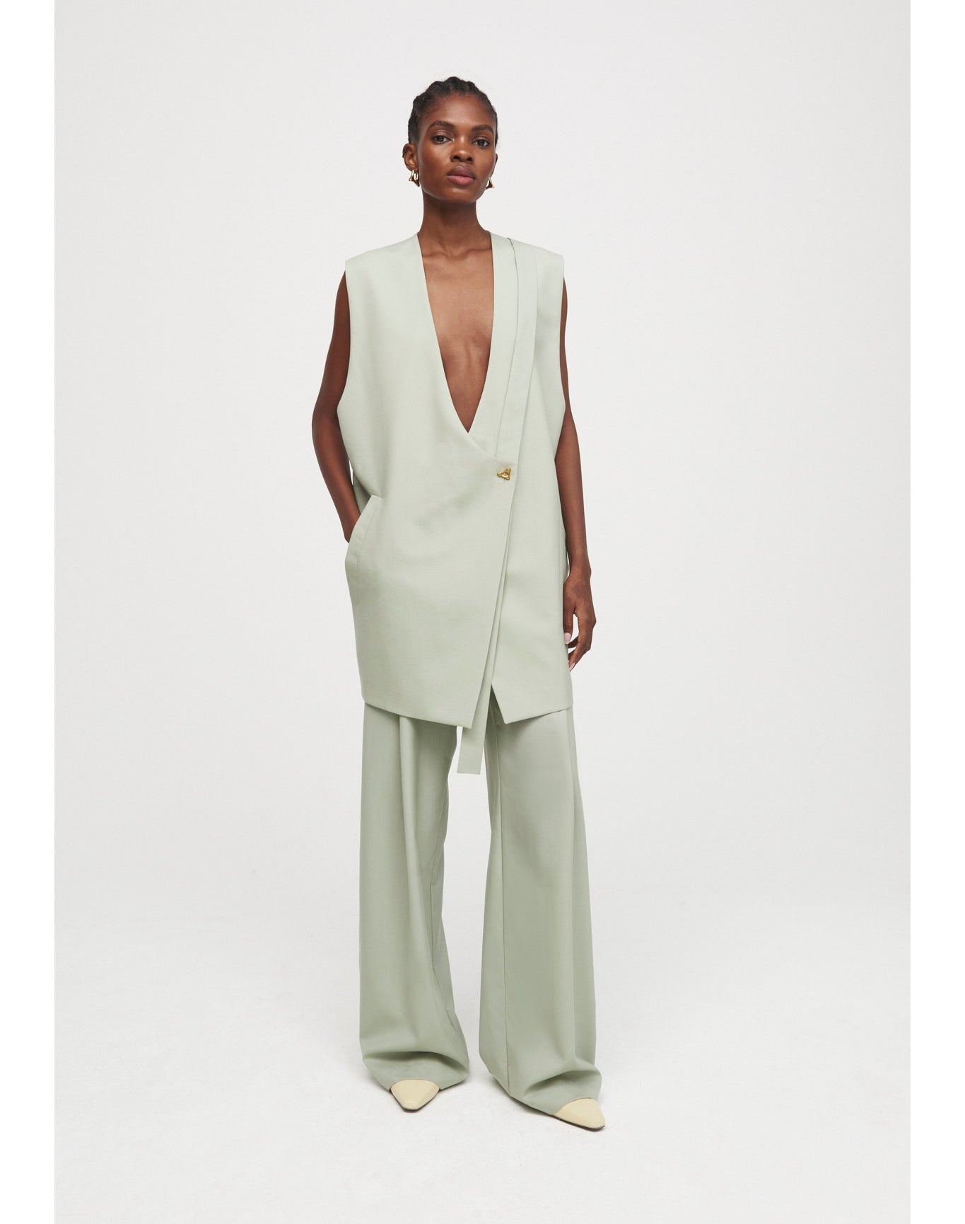 Palette | Tailored Vest | Herb