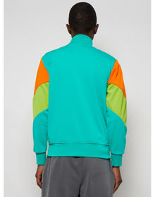 Palm Angels | Men | V Color Block Track Jacket | Forrest Green x Orange