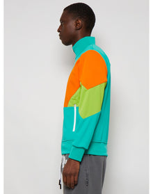 Palm Angels | Men | V Color Block Track Jacket | Forrest Green x Orange