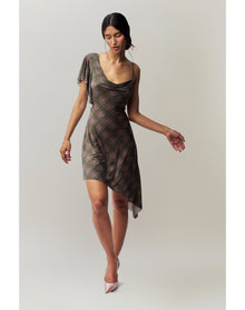 Palma Plaid Midi Dress | Forest Plaid