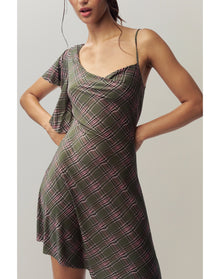 Palma Plaid Midi Dress | Forest Plaid