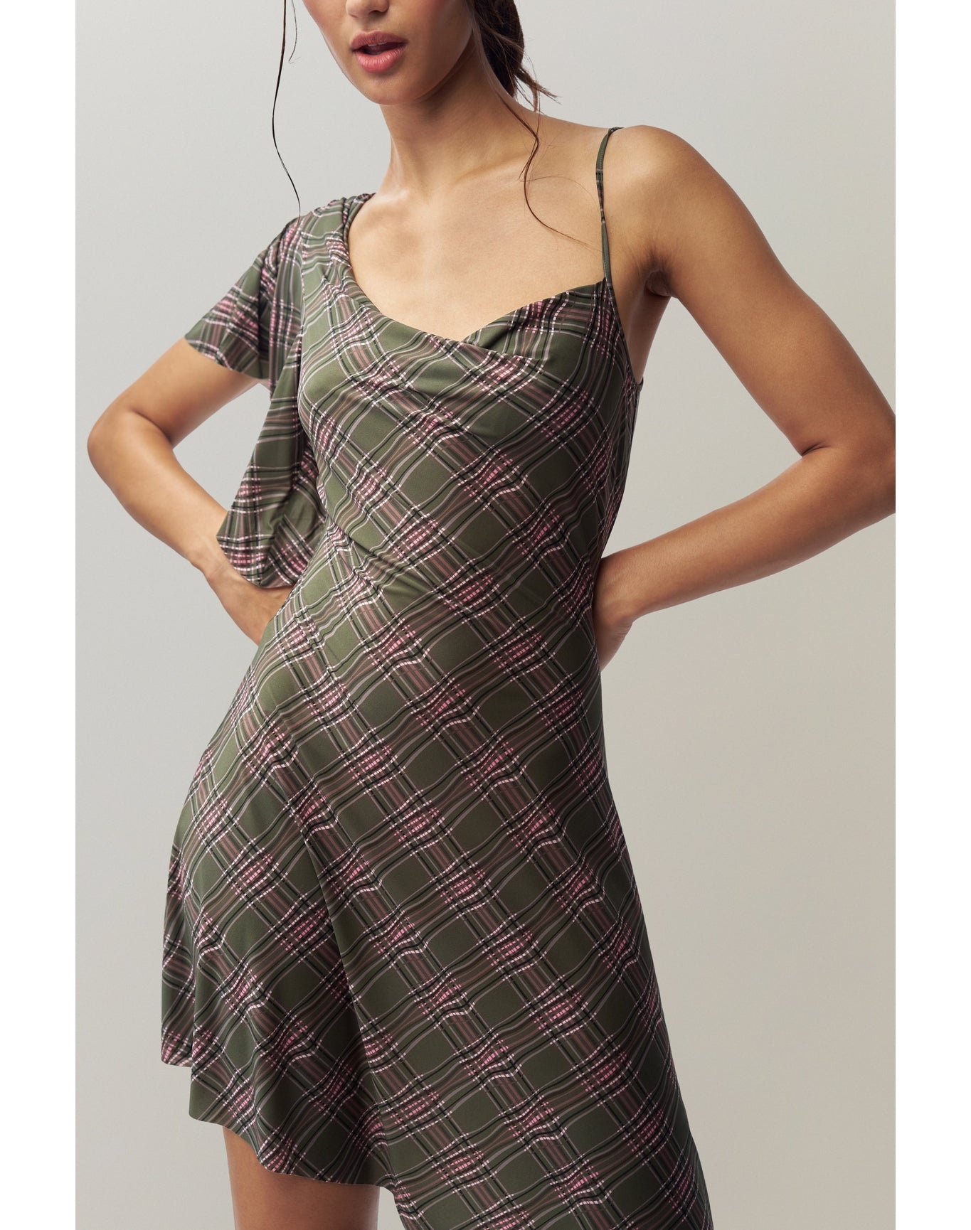 Palma Plaid Midi Dress | Forest Plaid