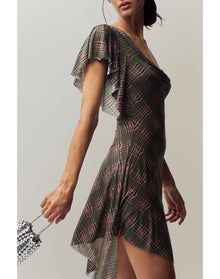 Palma Plaid Midi Dress | Forest Plaid