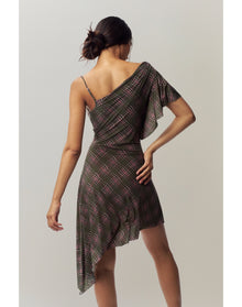 Palma Plaid Midi Dress | Forest Plaid