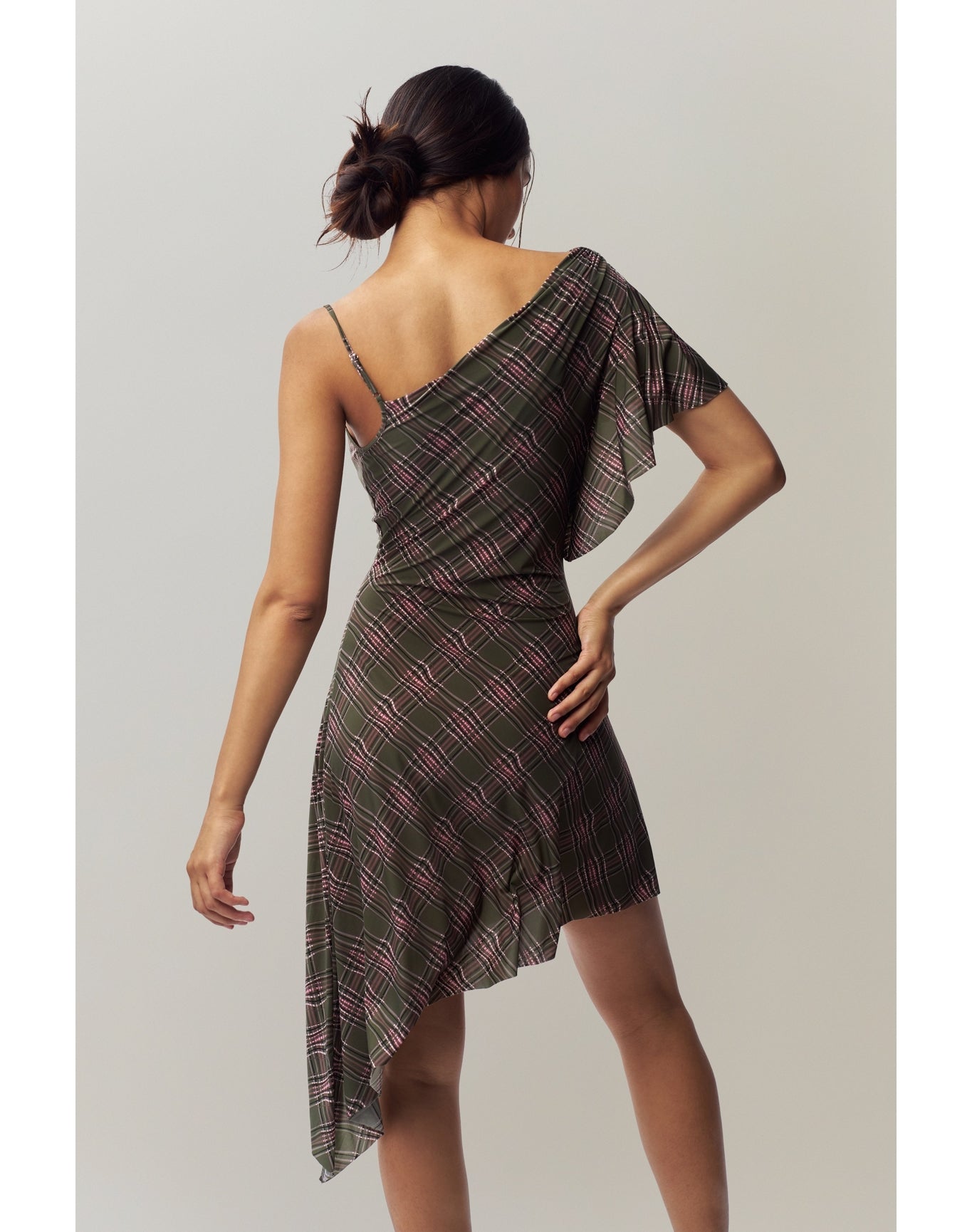 Palma Plaid Midi Dress | Forest Plaid