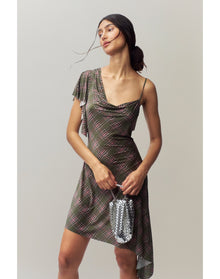 Palma Plaid Midi Dress | Forest Plaid