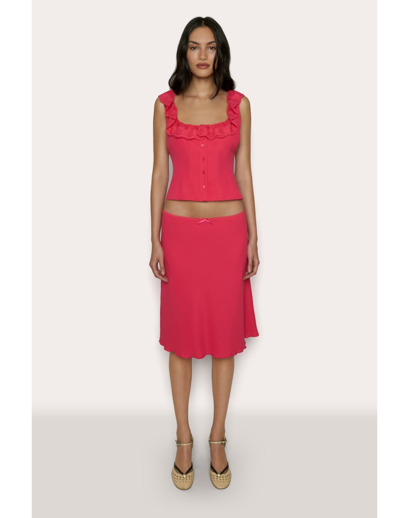 Paloma Lace Top | Fatale Pink