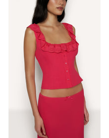 Paloma Lace Top | Fatale Pink