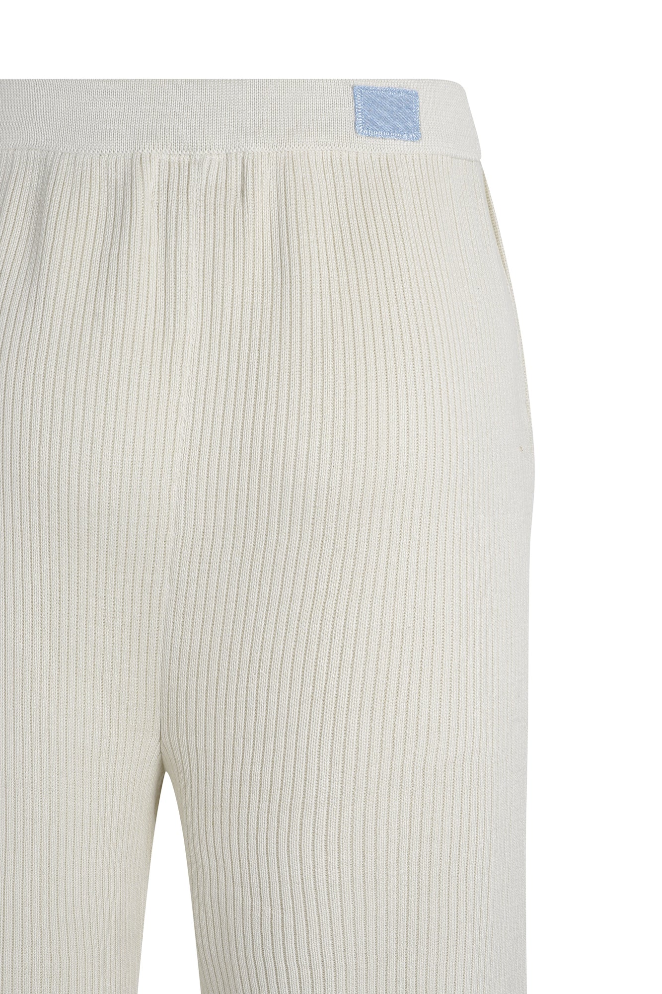 The Knitted Ribbed Pants - Oat Reuben Oliver