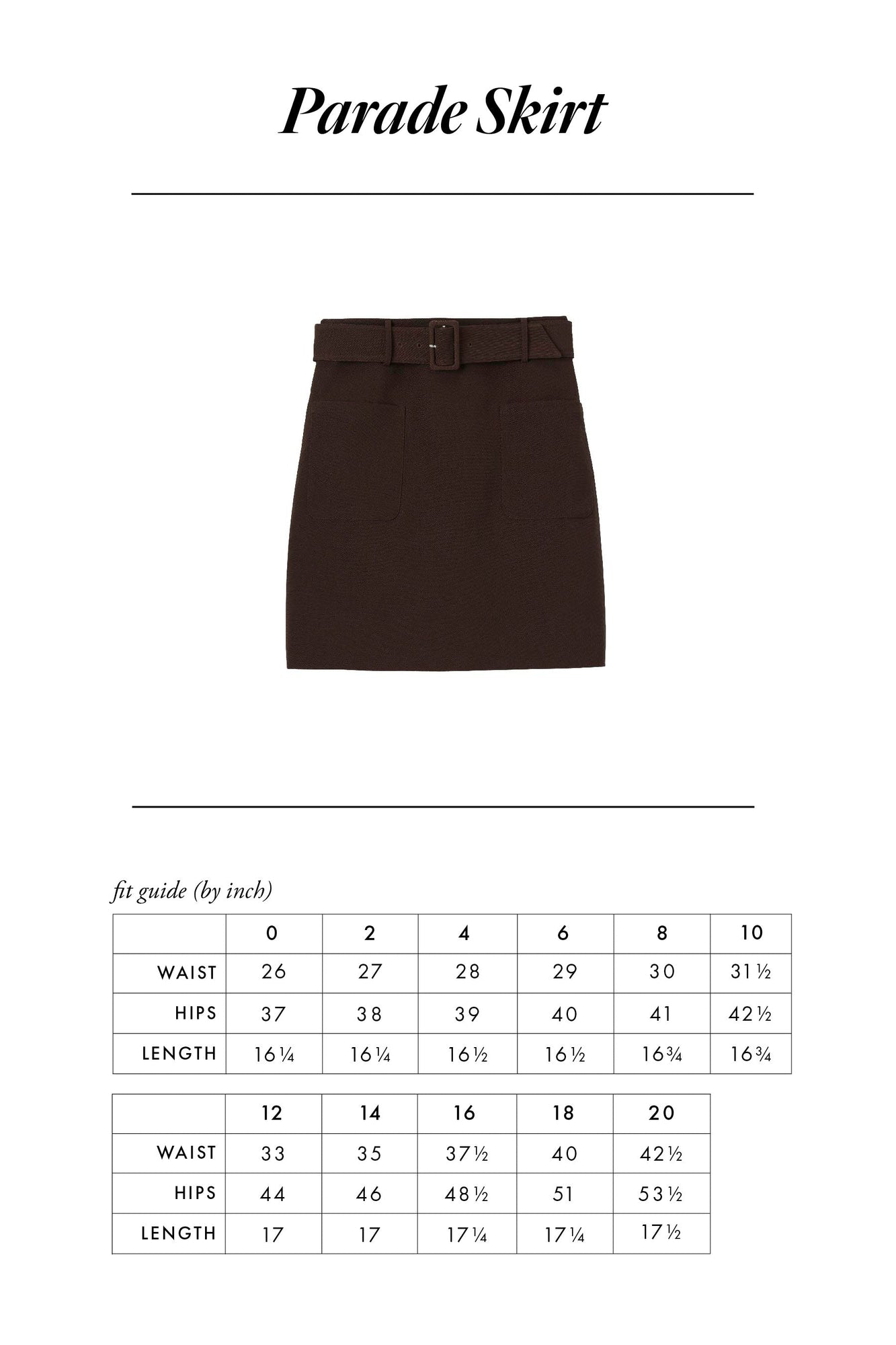 Parade Skirt | Chocolate