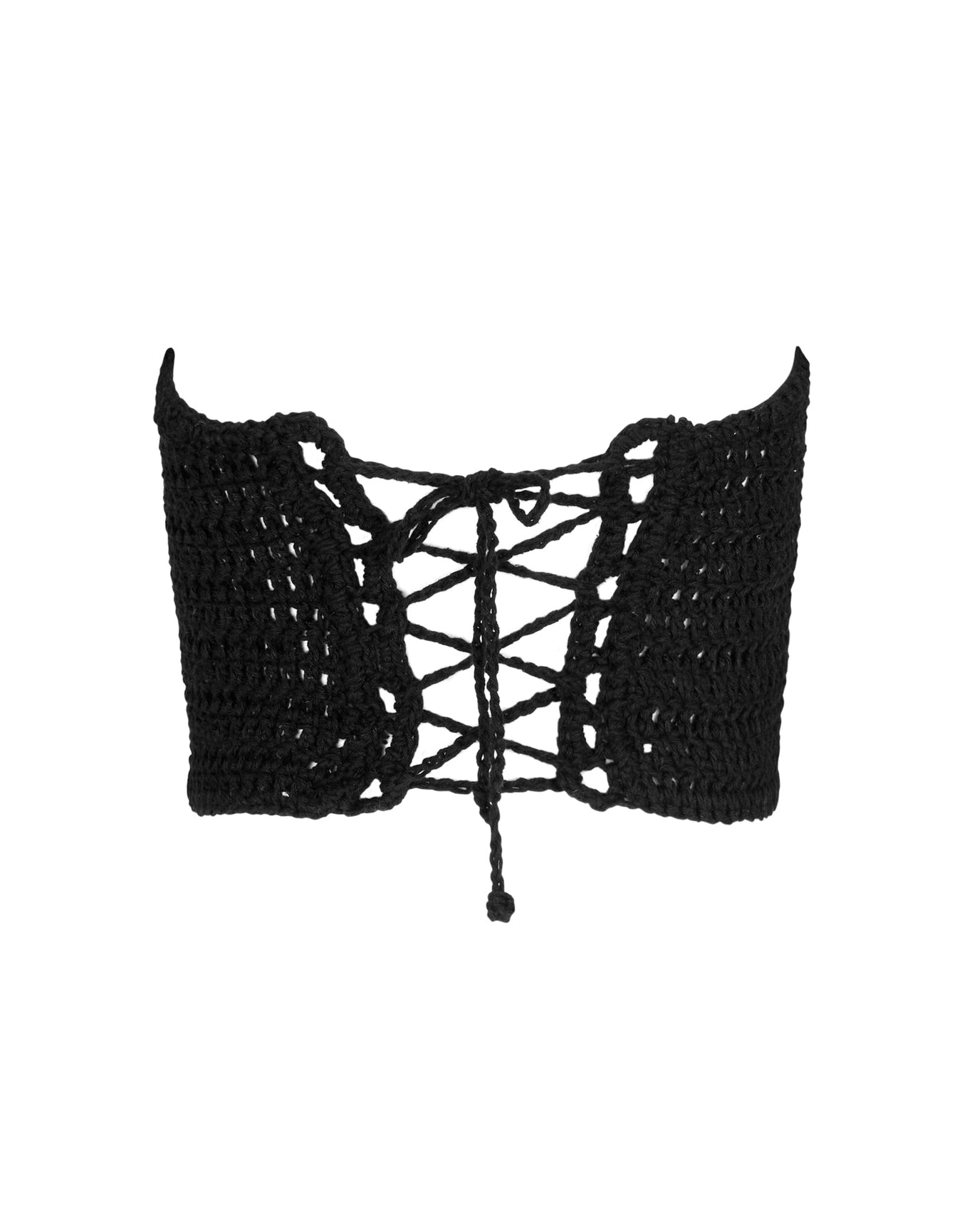 Paris Crochet Halter Top | Black