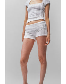 Paulina Foldover Short | White