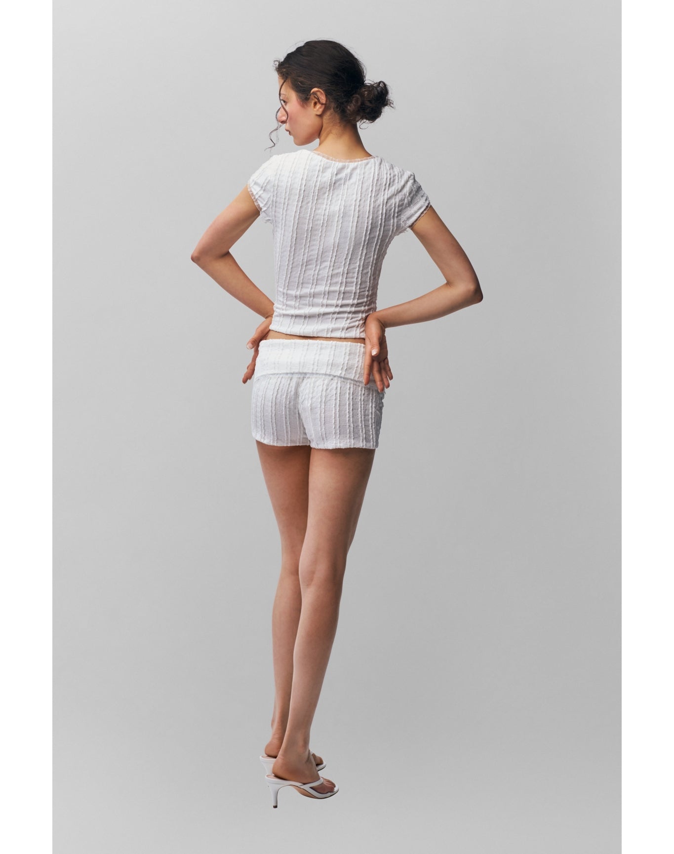 Paulina Foldover Short | White