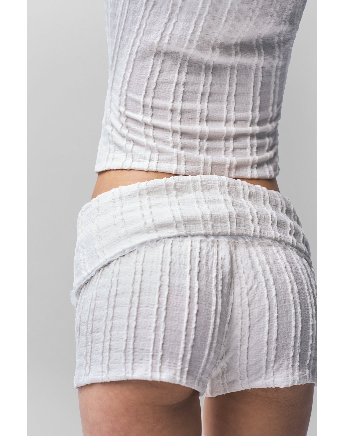 Paulina Foldover Short | White