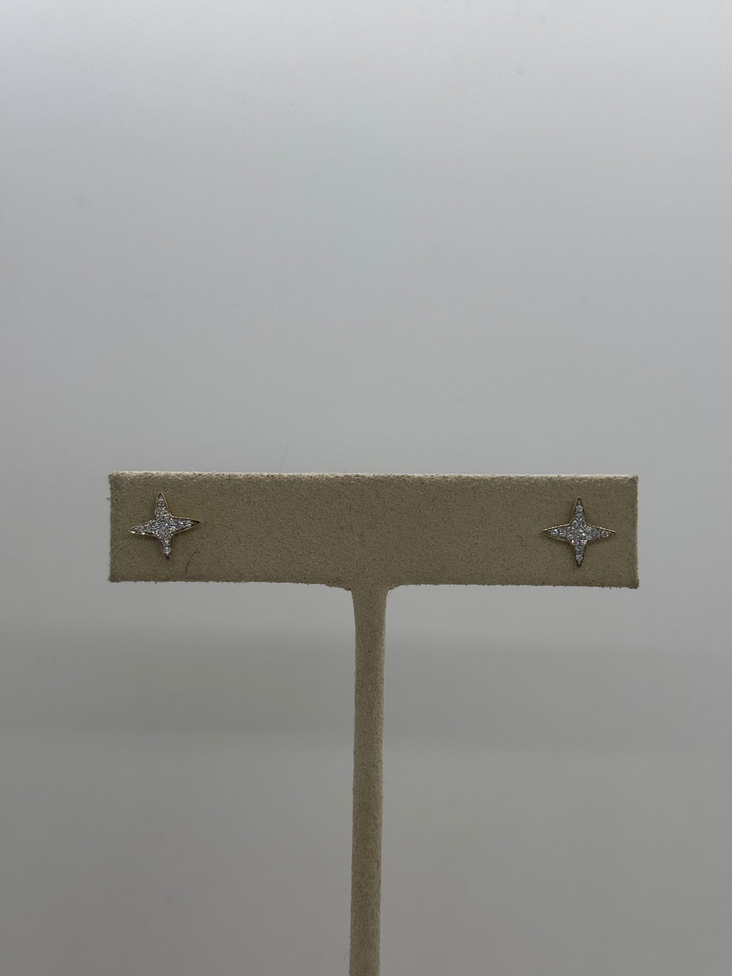 Pave North Star Studs, Pair