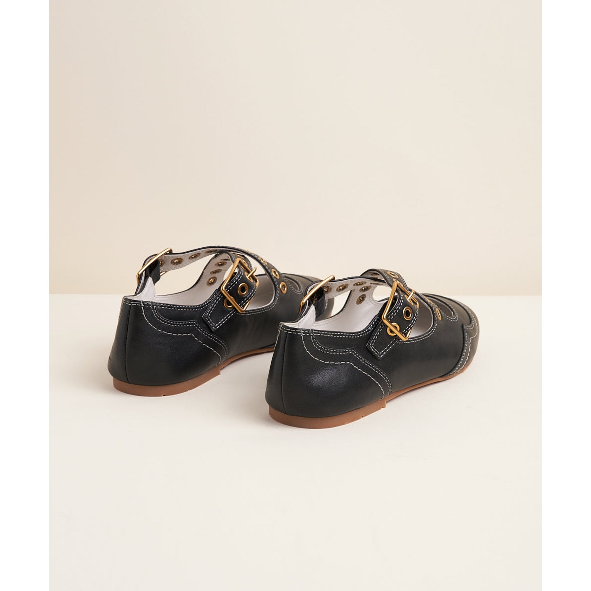 Pearl Western Ballet Flat | Black