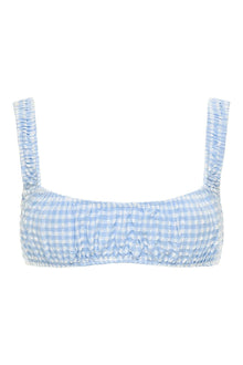 Zoe Sport Top | Peri Micro Gingham