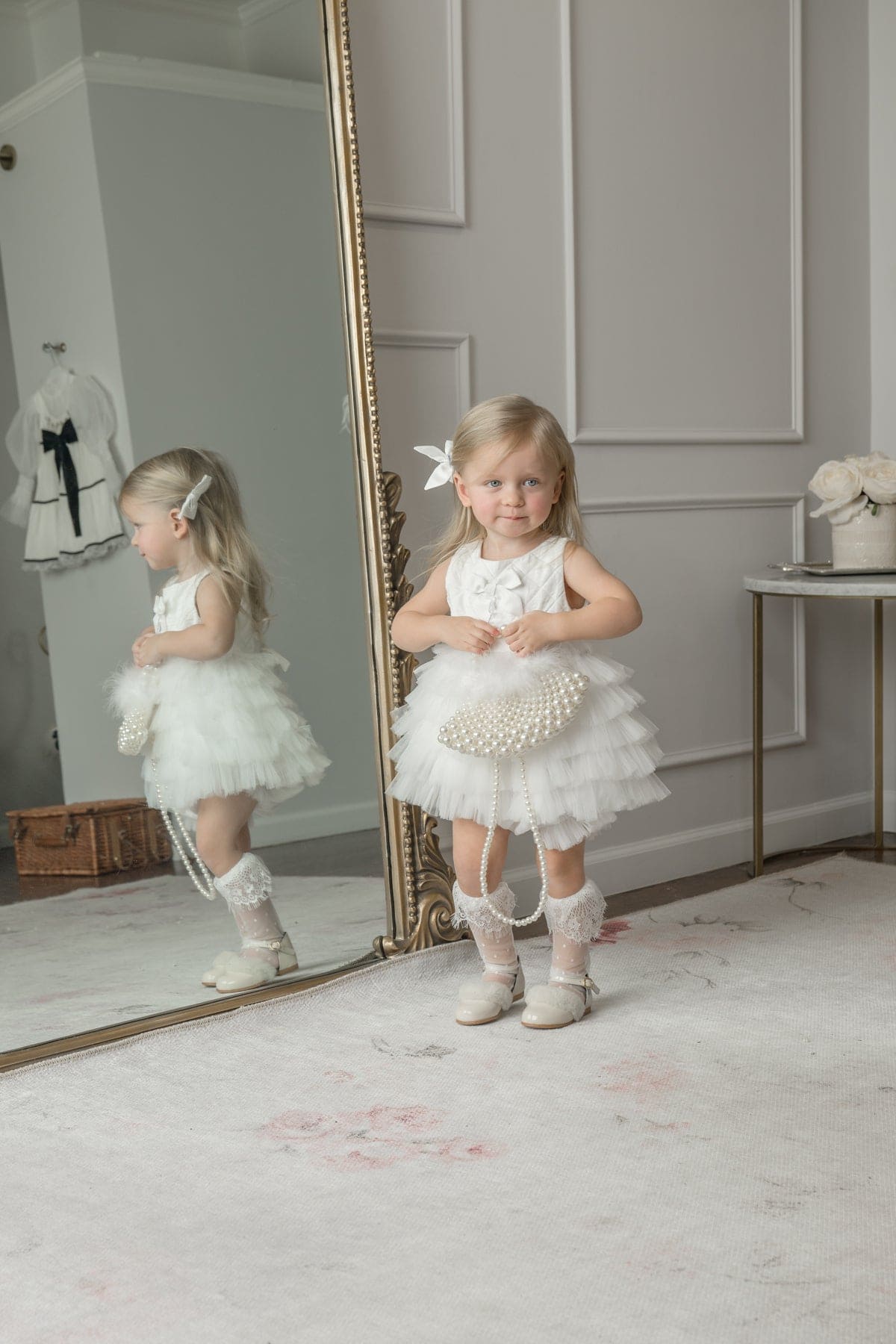 Girl | Poppy Quilted Romper | White