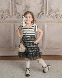 Baby Girls | Monaco and Striped Dress | Black & White