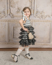 Baby Girls | Monaco and Striped Dress | Black & White