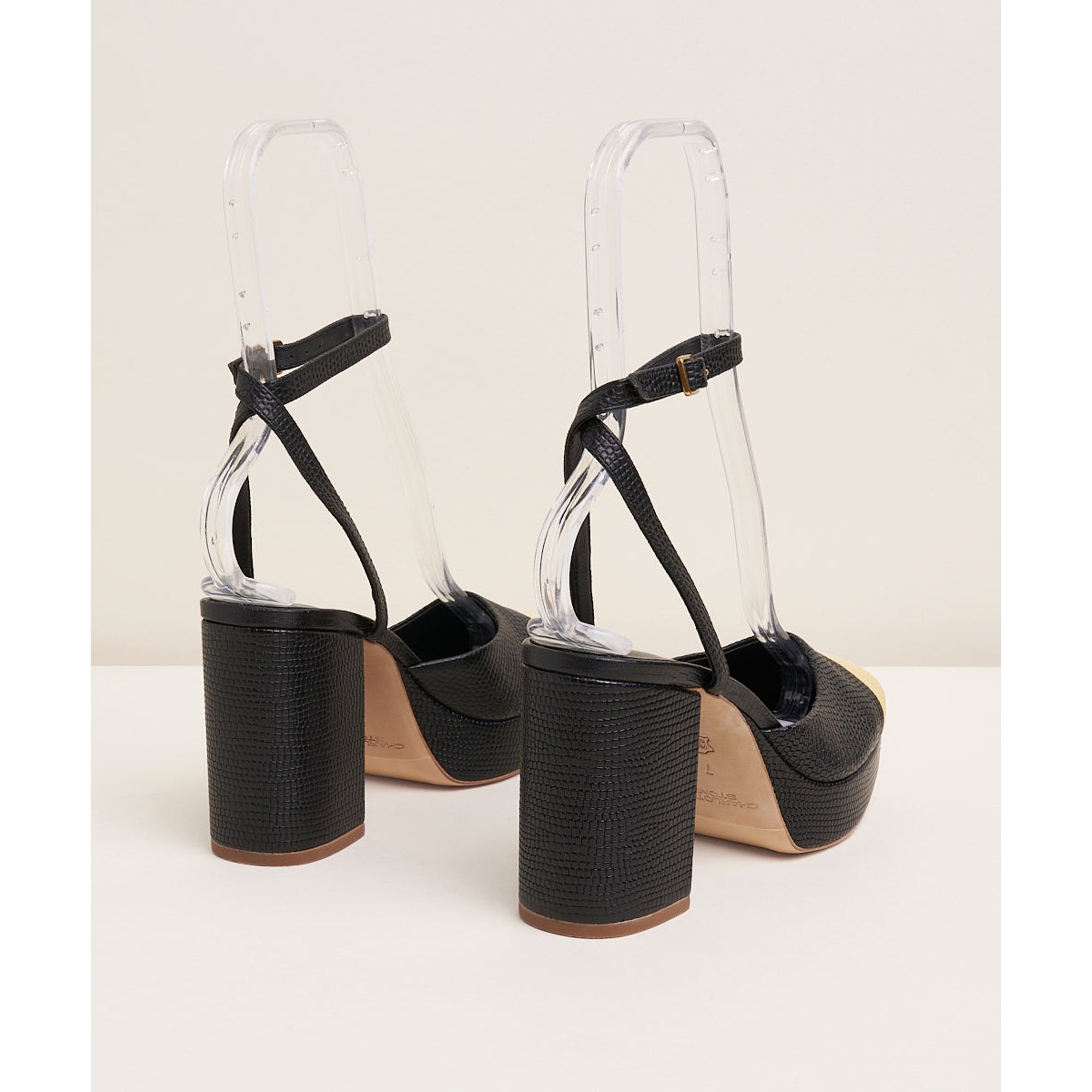 Petra Retro Platform Heel | Black