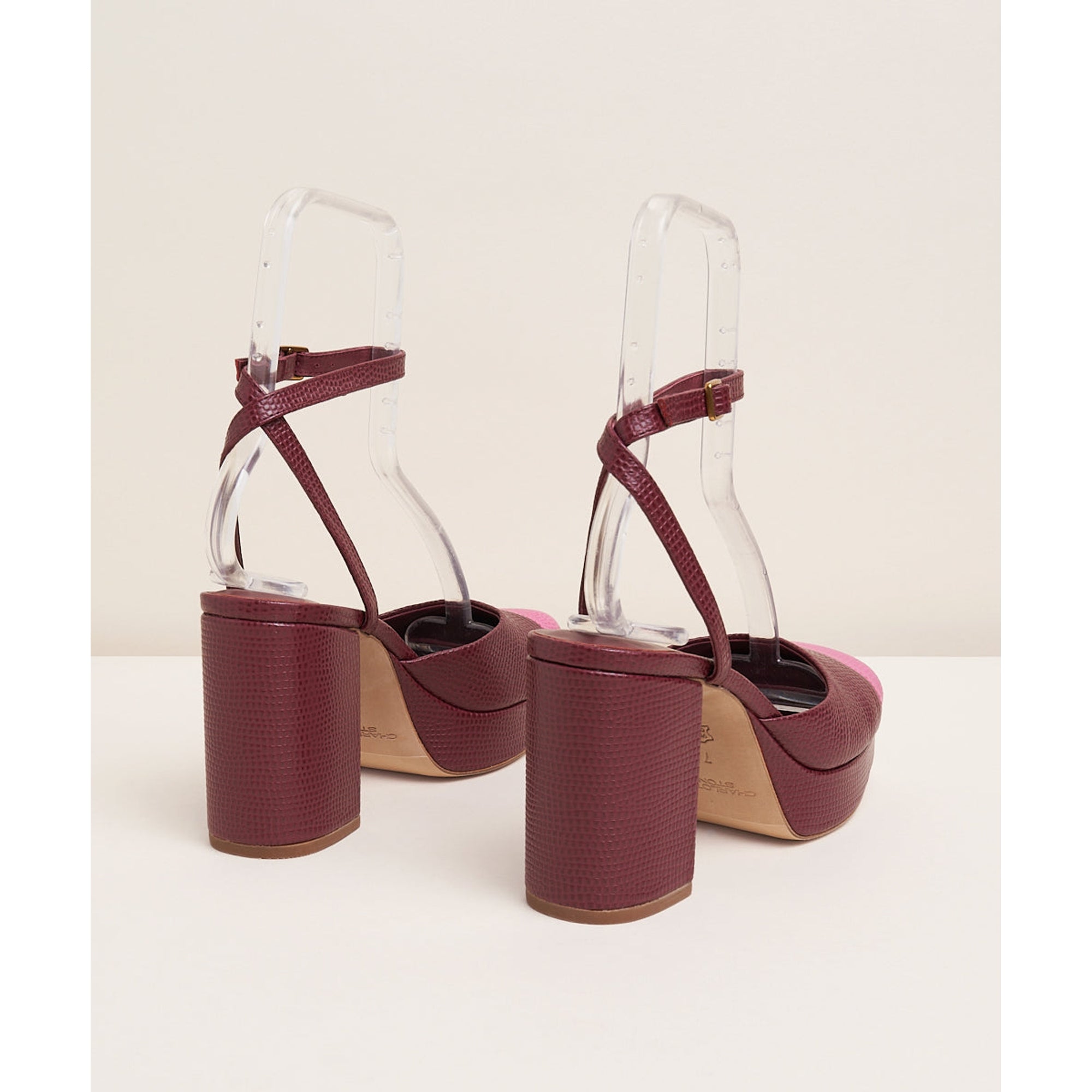 Petra Retro Platform Heel | Carmine