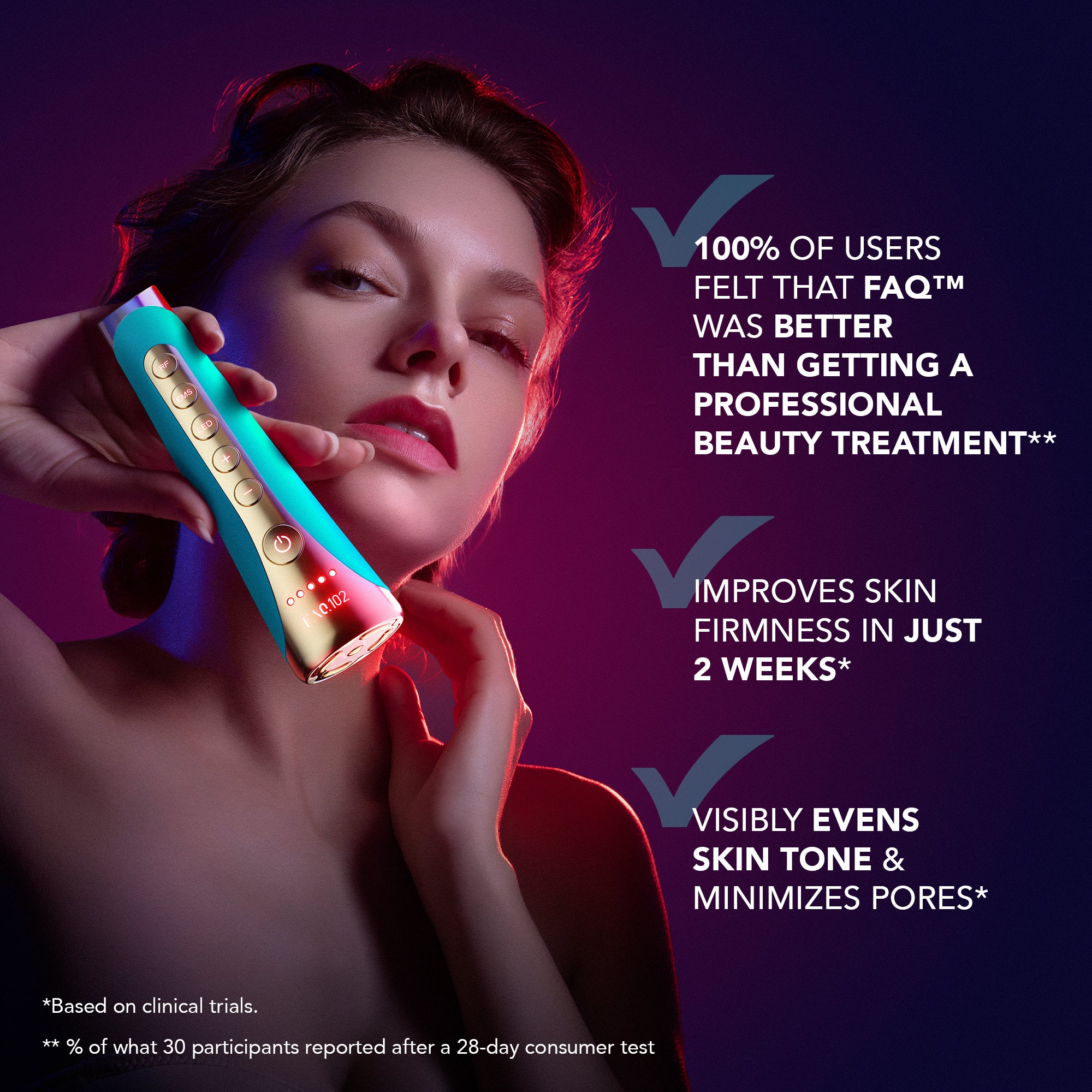 FAQ 102 High-Frequency and Red Light Face Wand | Topaz