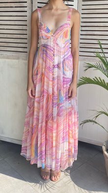 Rococo Sand | Eira Long Dress | Peach/Lilac