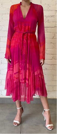 Hemant & Nandita | Soma Midi Dress | Multicolor