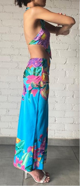Rococo Sand | Ocean Crop Top | Turquoise