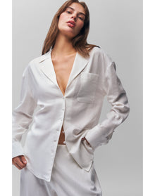Pieris Button Down Top | White