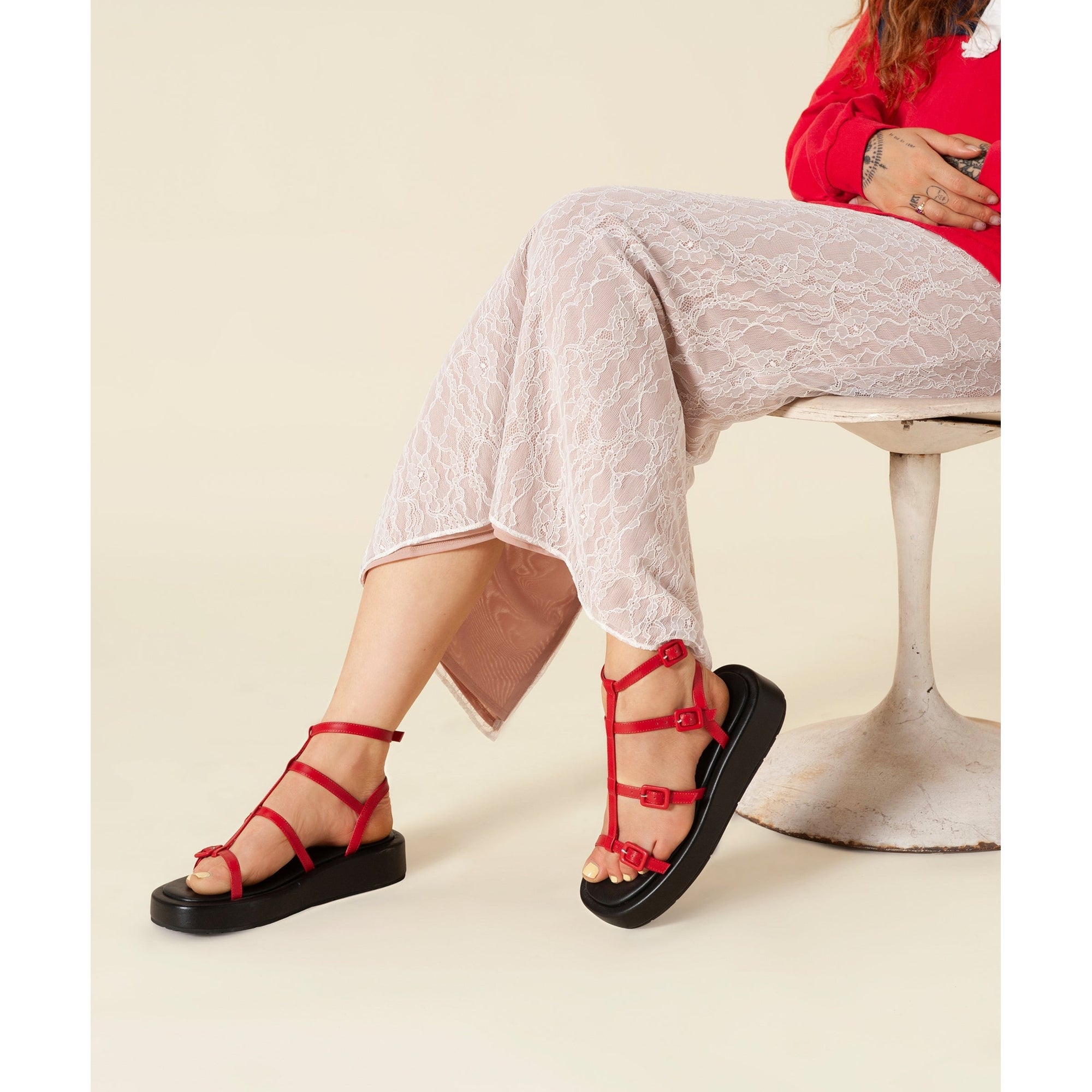 Pika Strappy Gladiator Sandal | Begonia