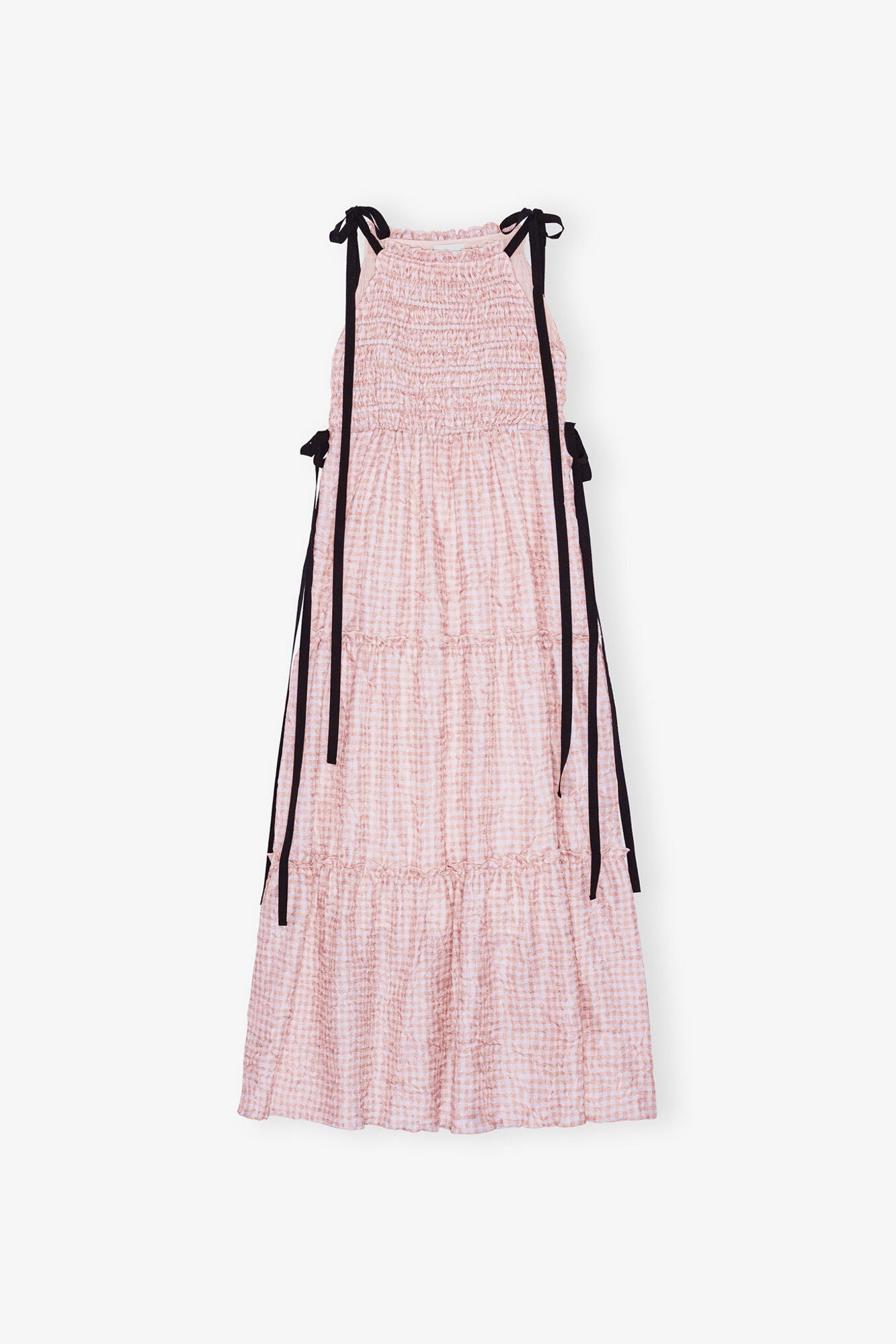 Pink Check Dress | Bleached Mauve