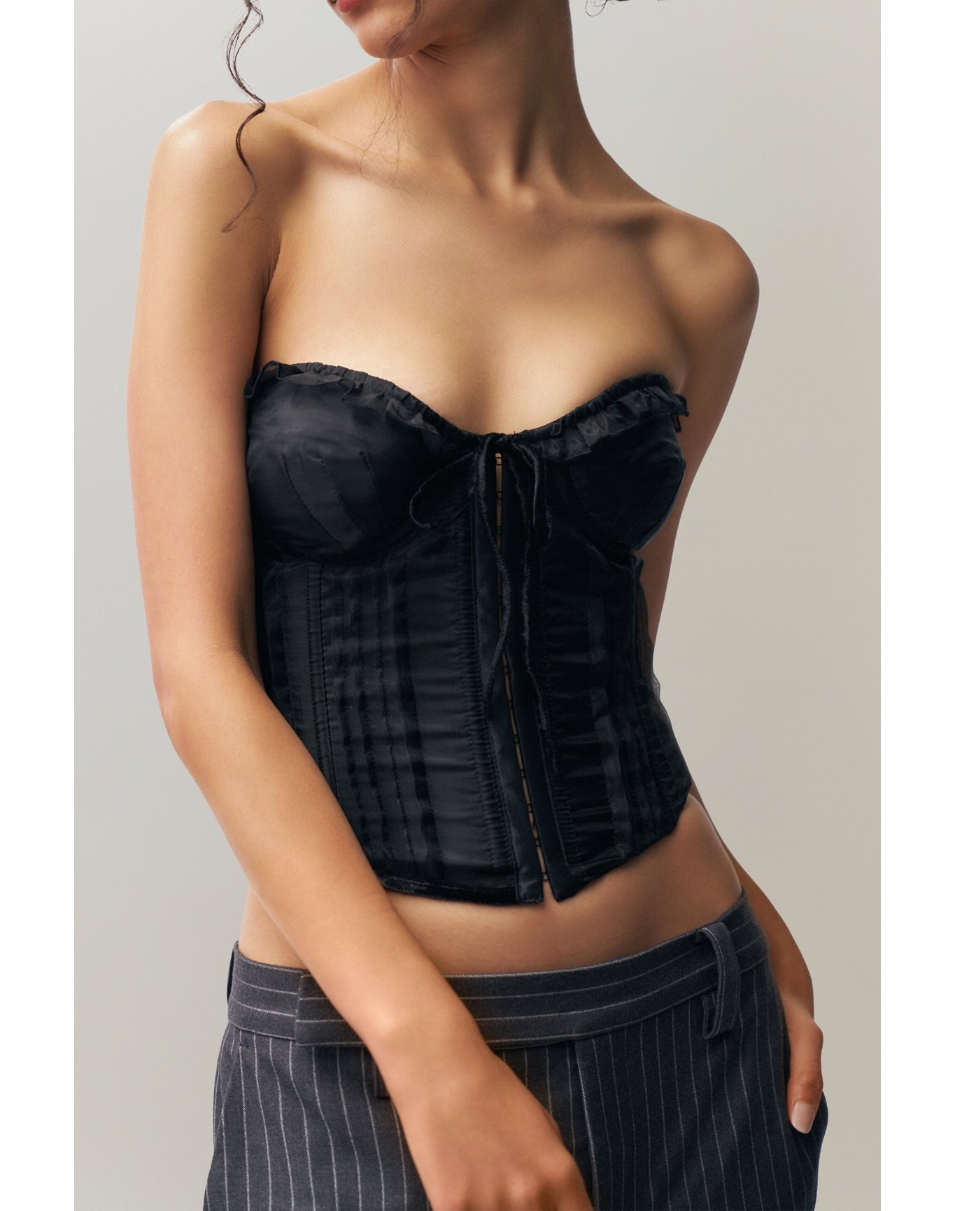 Pintuck Corset | Black