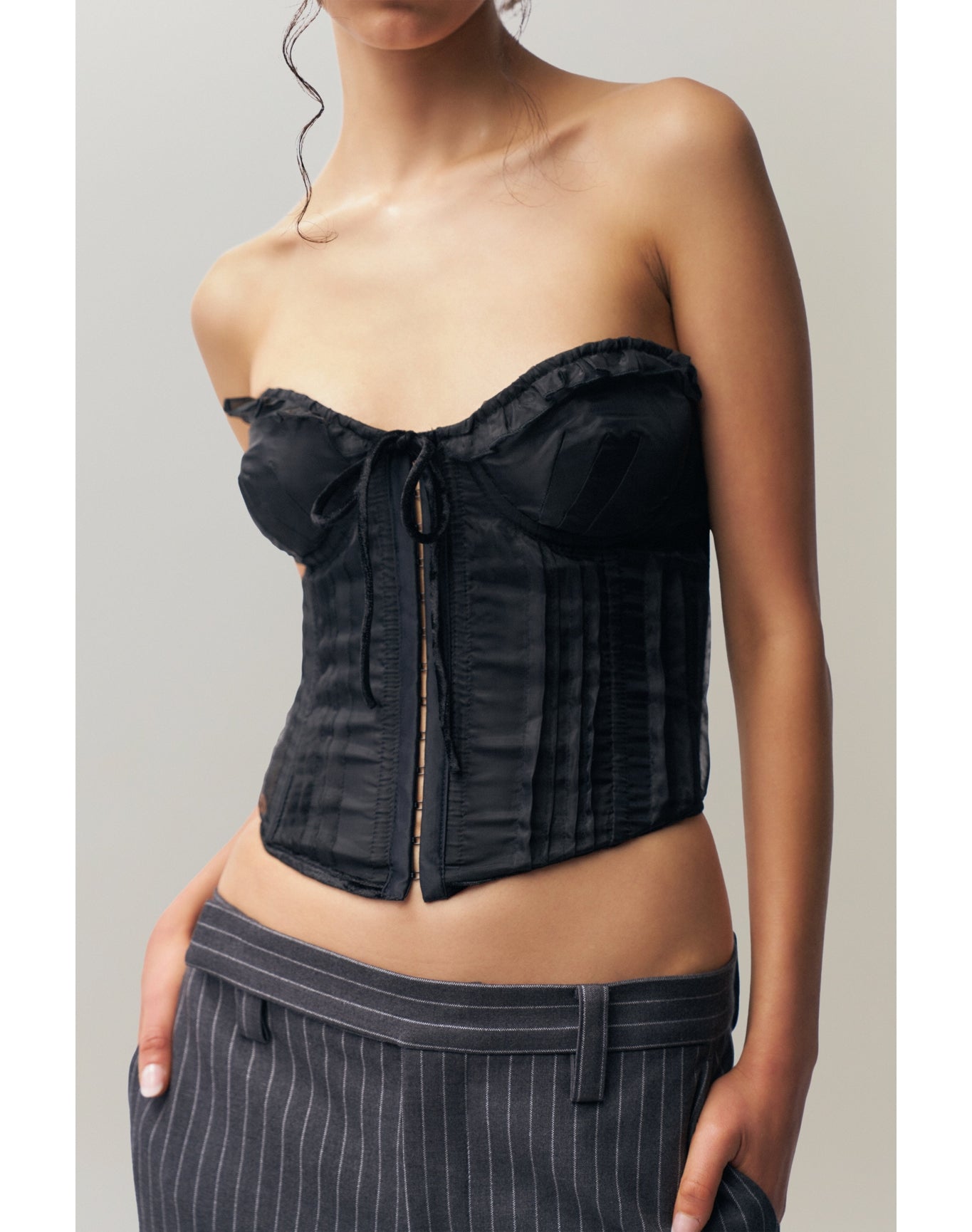 Pintuck Corset | Black