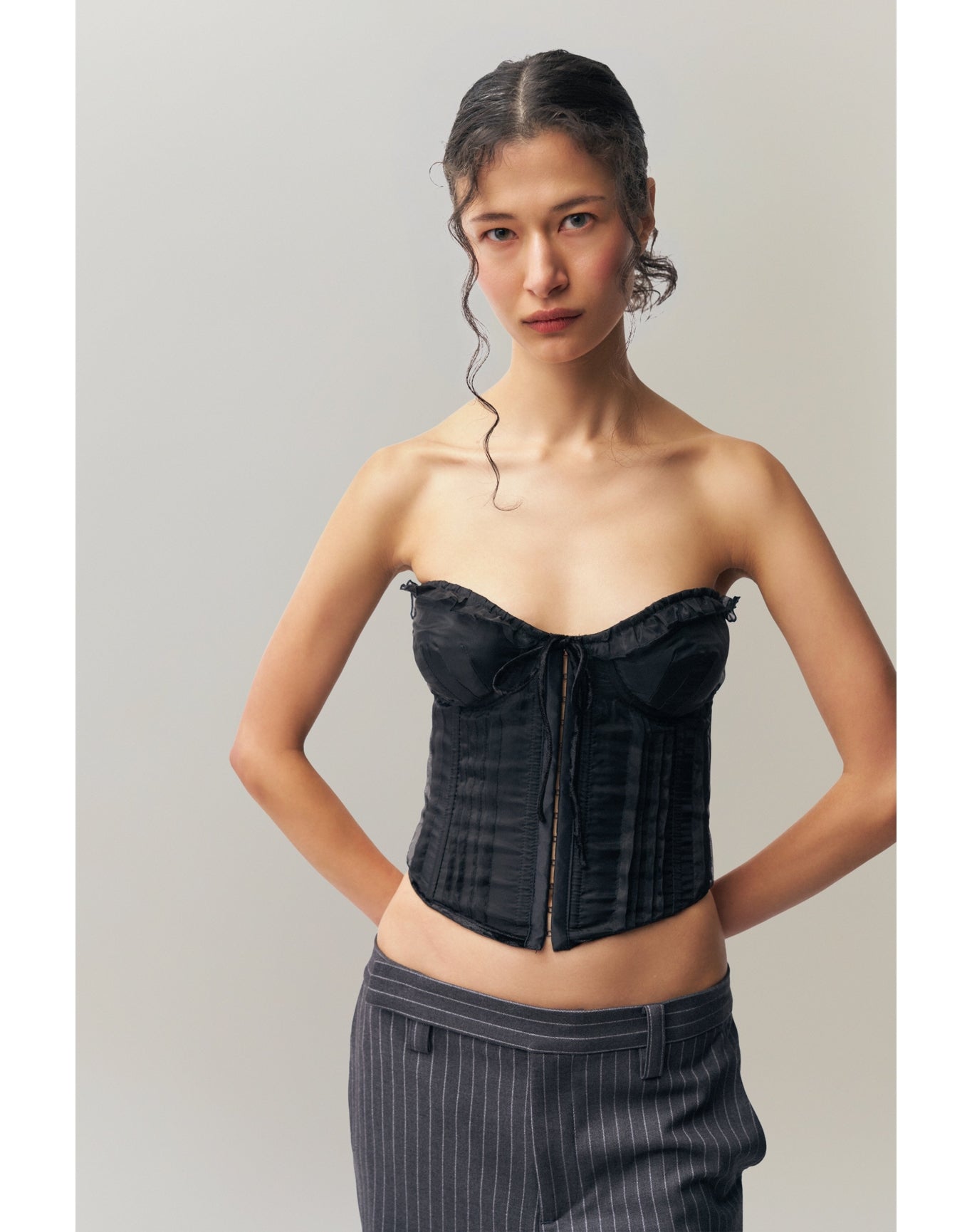 Pintuck Corset | Black