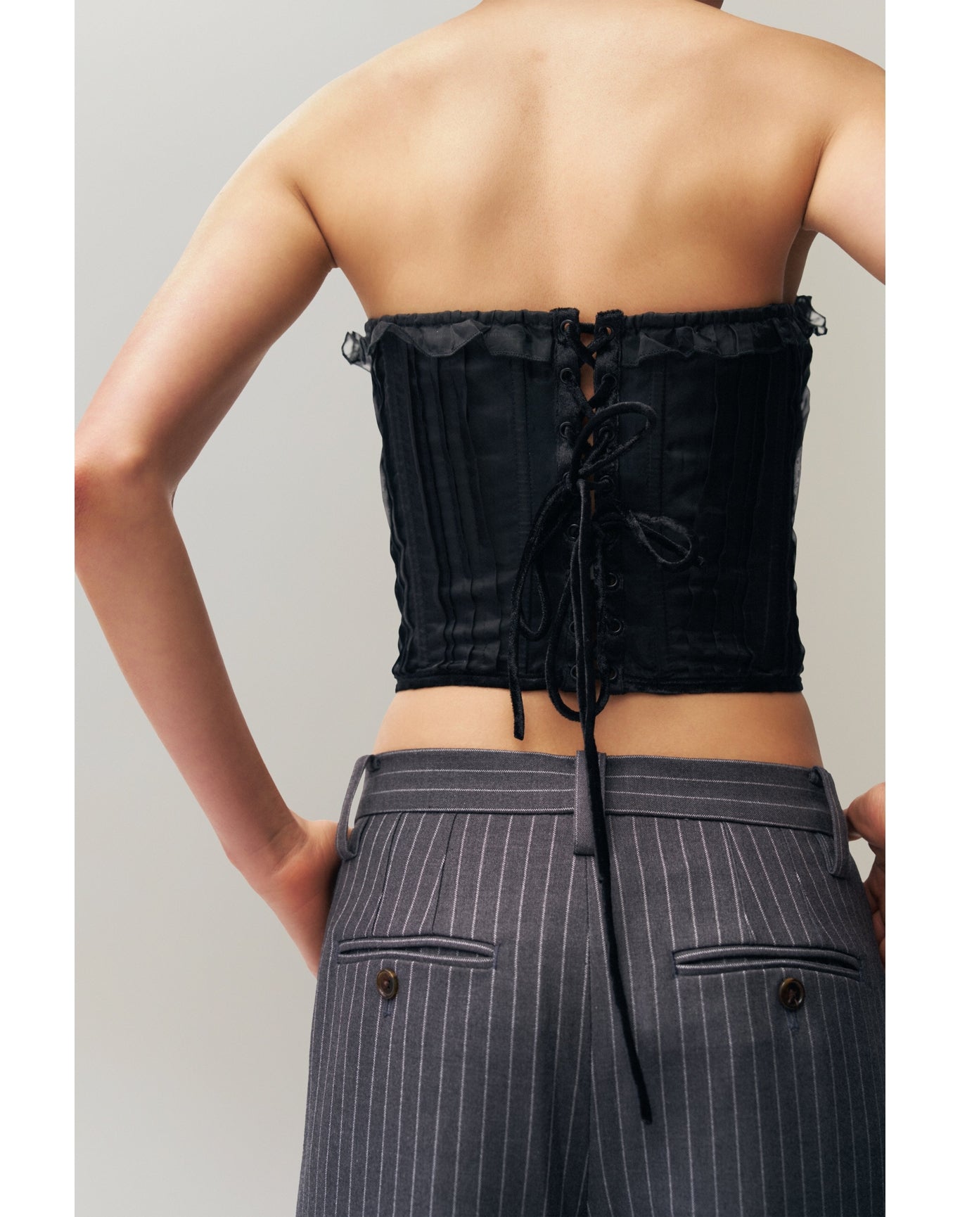 Pintuck Corset | Black